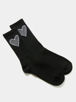 Heart Detail Crew Socks