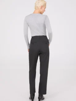 Herringbone Straight Leg Pants