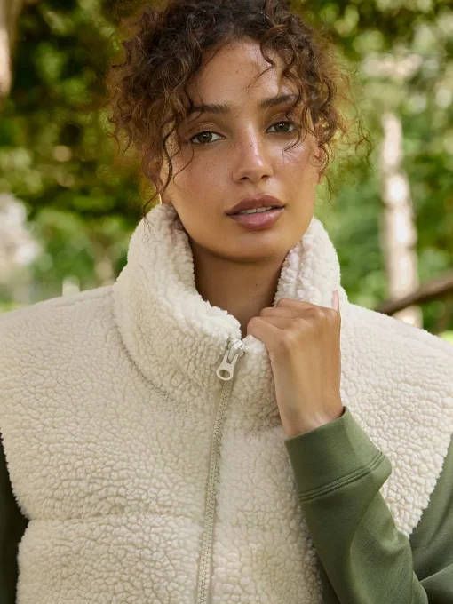 High Collar Sherpa Vest