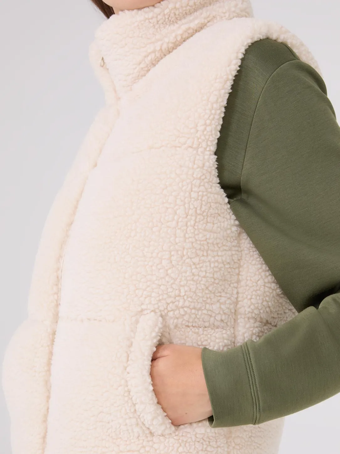High Collar Sherpa Vest