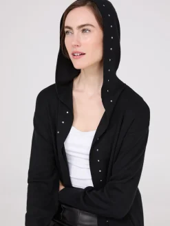 Hooded Duster With Stud Details