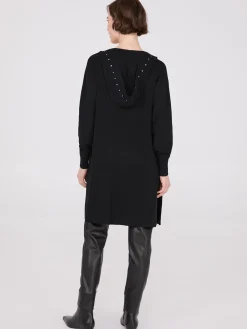 Hooded Duster With Stud Details