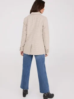 Houndstooth 2-Button Blazer