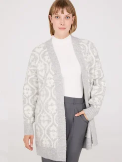 Jacquard Drop Shoulder Duster