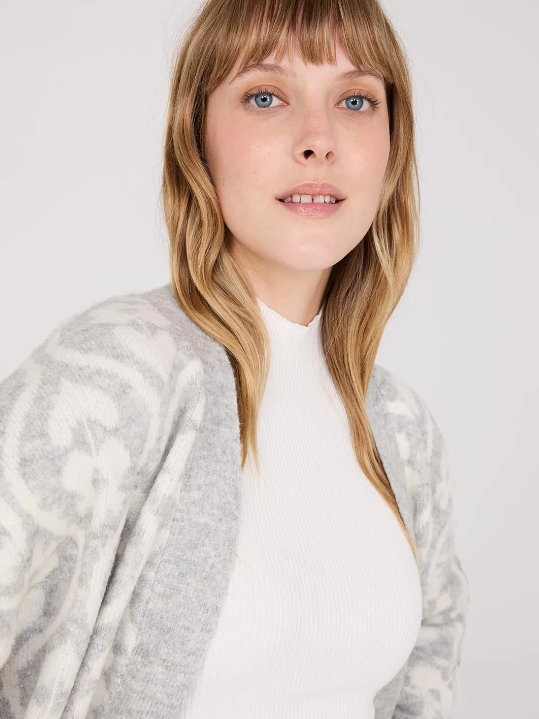 Jacquard Drop Shoulder Duster
