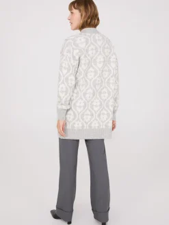 Jacquard Drop Shoulder Duster