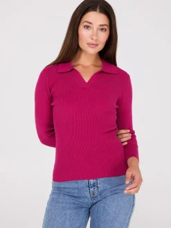Johnny Collar Ribbed Top