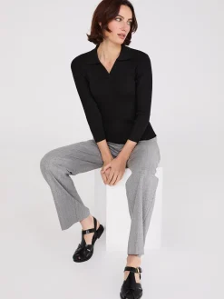 Johnny Collar Ribbed Top