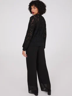 Lace Embroidered Bomber Jacket
