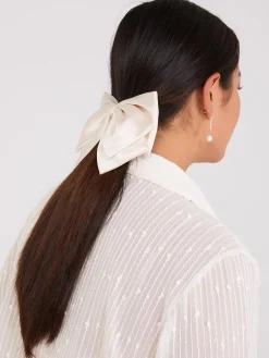 Large Satin Bow Hair Clip