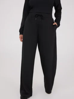 Lightweight Fleece Wide-Leg Pants