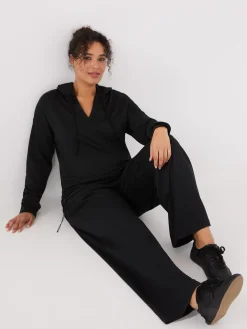 Lightweight Fleece Wide-Leg Pants