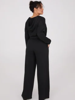 Lightweight Fleece Wide-Leg Pants