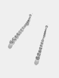 Linear Crystal Drop Earring