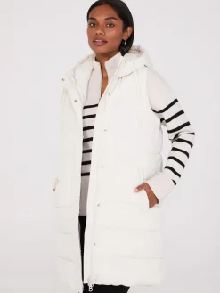 Long Hooded Puffer Vest