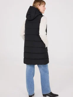 Long Hooded Puffer Vest