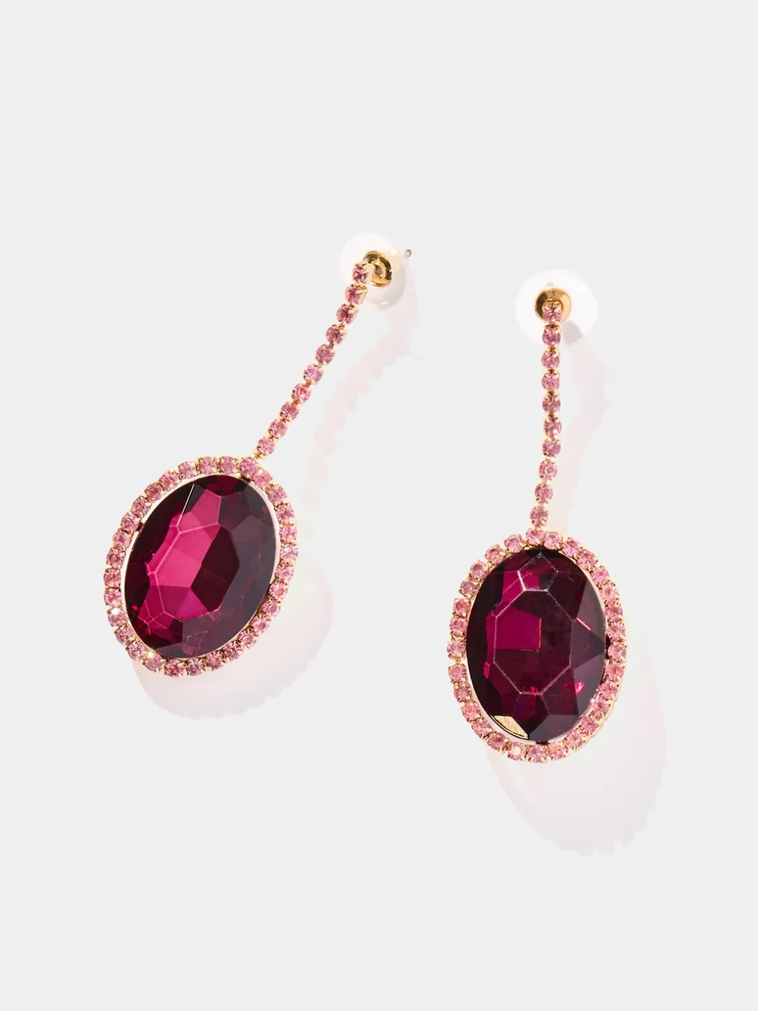 Long Oval Gem Earring