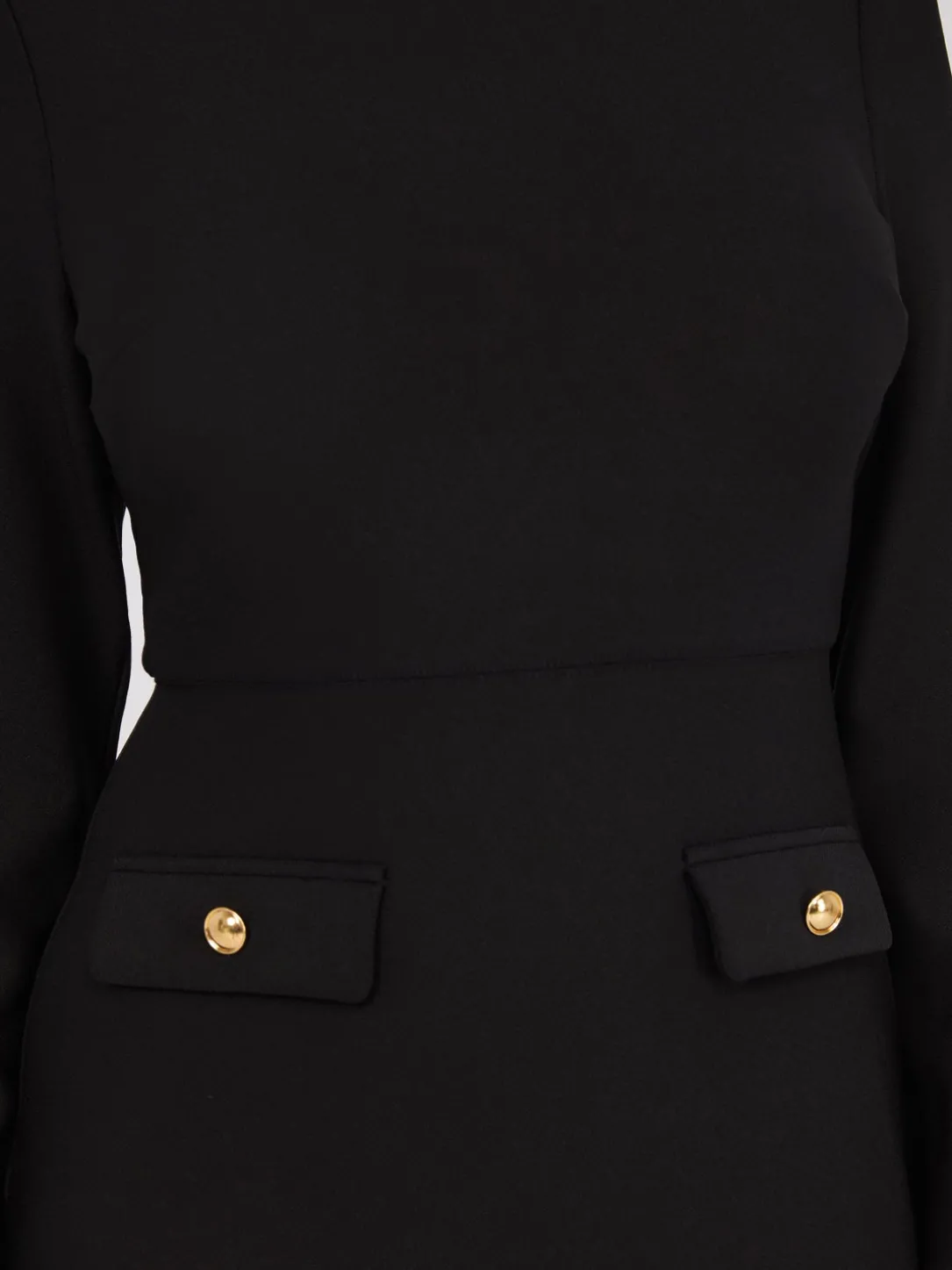 Long Sleeve A-Line Mini Dress