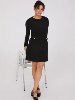 Long Sleeve A-Line Mini Dress