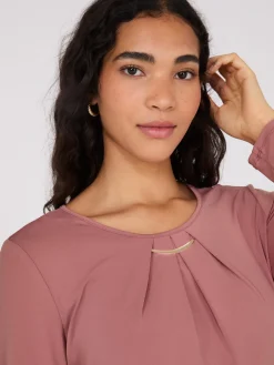 Long Sleeve Top With Metal Detail
