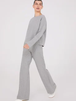 Melange Brushed Ribbed Pants