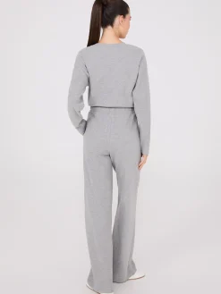 Melange Brushed Ribbed Pants