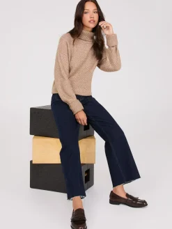 Melange Diamond Honeycomb Stitch Sweater
