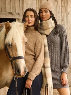 Melange Diamond Honeycomb Stitch Sweater