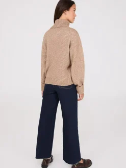 Melange Diamond Honeycomb Stitch Sweater