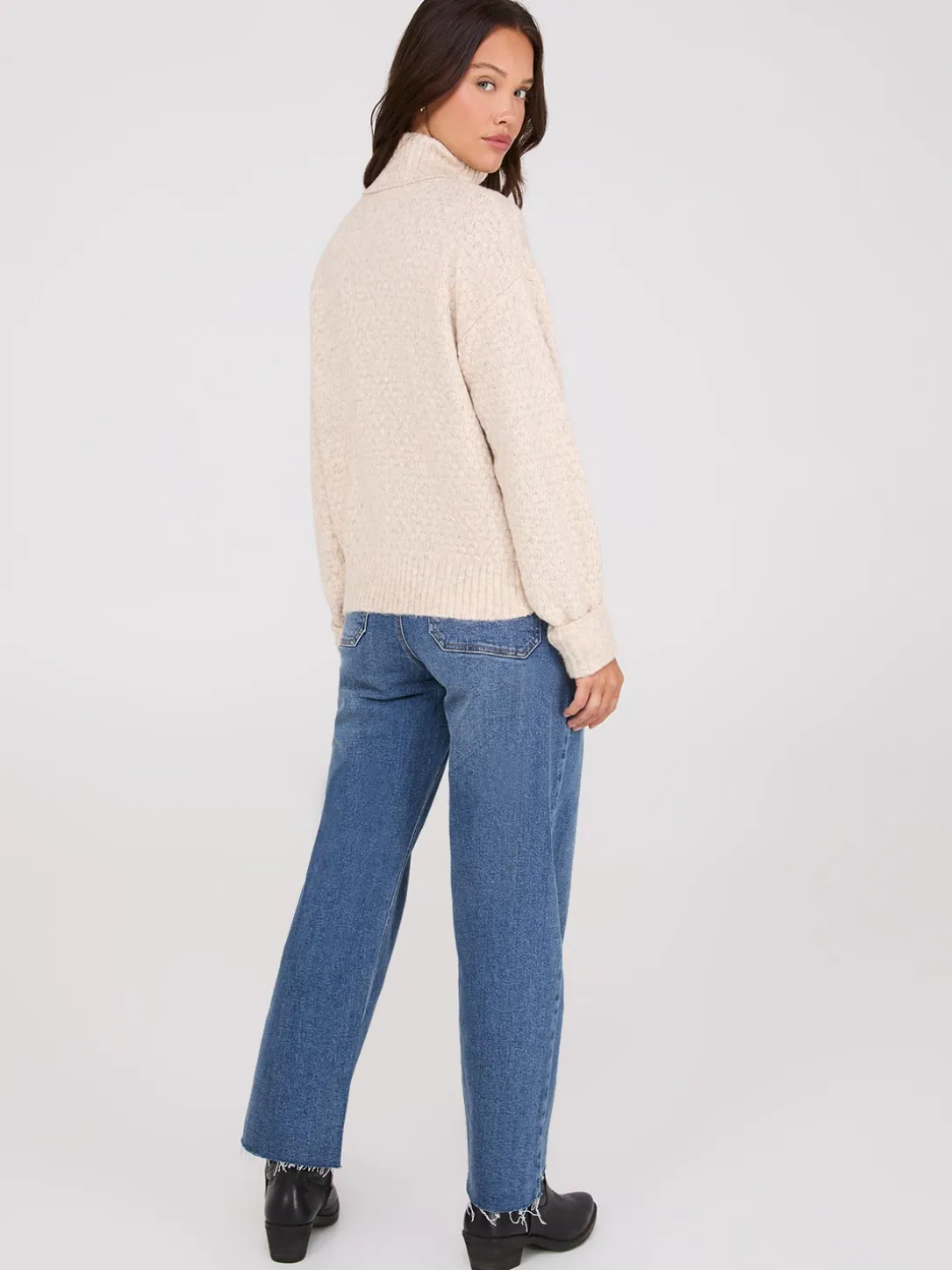 Melange Diamond Honeycomb Stitch Sweater