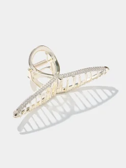 Metal Claw Clip With Rhinestones