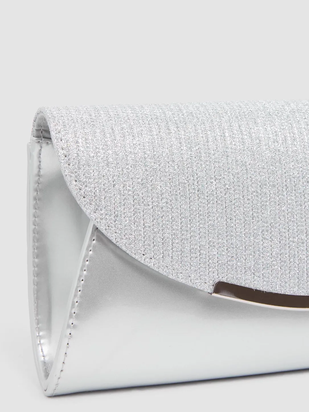 Metallic & Glitter Minaudiere With Top Handle