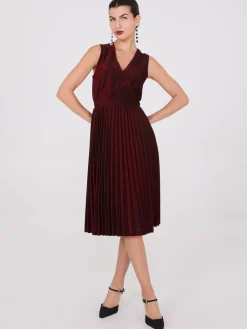 Midi Shimmer Fit & Flare Dress