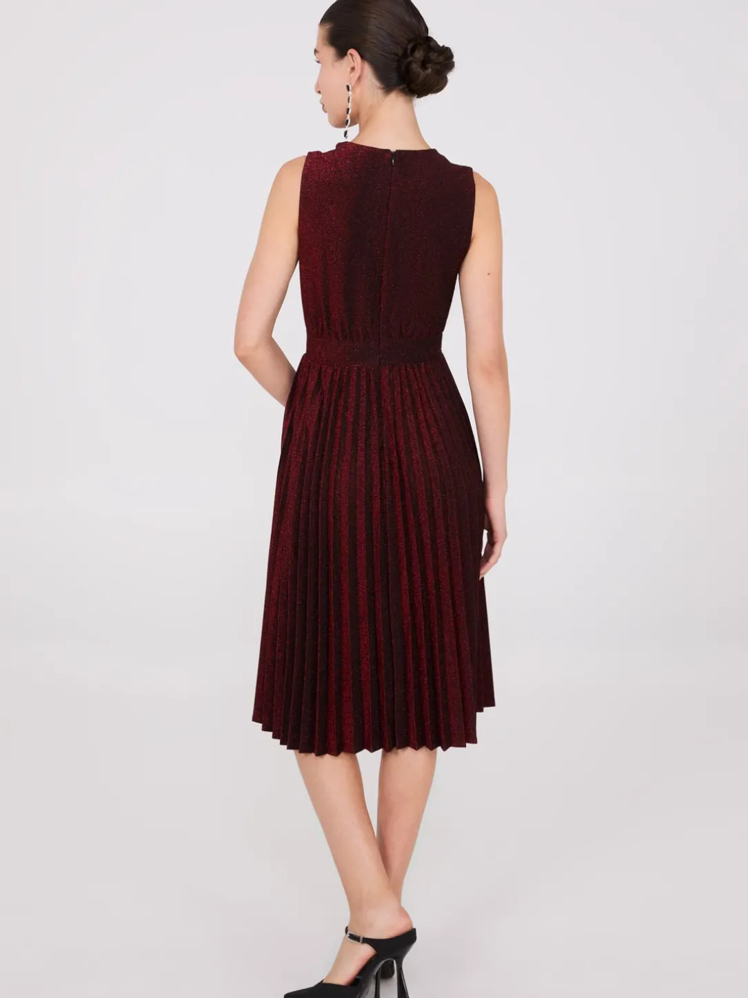 Midi Shimmer Fit & Flare Dress