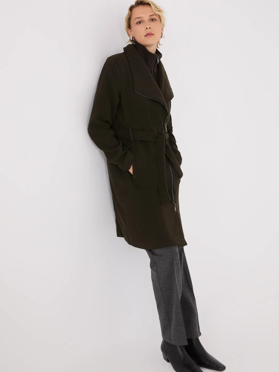 Mid-Length Wrap Coat