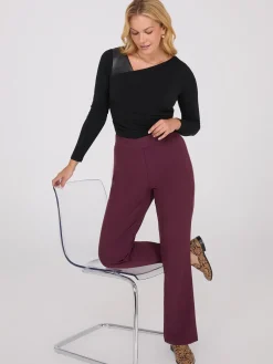Mid-Rise Bootcut Pants