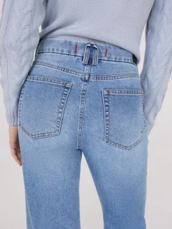 Mid-Rise Straight Leg Jeans