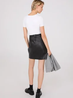 Mini Faux Leather Skirt