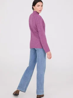 Mock Neck Sweater With Button Details
