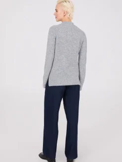 Mock Neck Sweater With Button Details