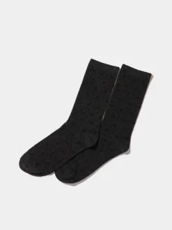 Monotone Dot Print Socks