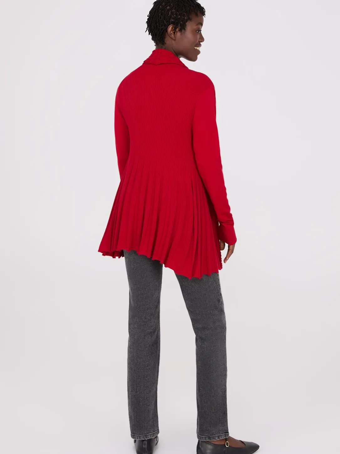 Multi Stitch Shawl Collar Duster Cardigan