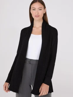 Multi Stitch Shawl Collar Duster Cardigan