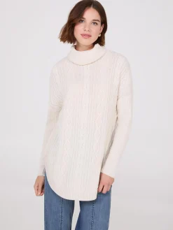 Multi-Cable Turtleneck Sweater