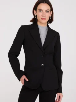 Notch Collar 2-Button Blazer