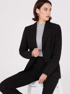 Notch Collar 2-Button Blazer