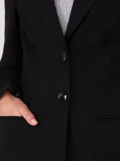 Notch Collar 2-Button Blazer