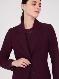 Notch Collar 2-Button Blazer