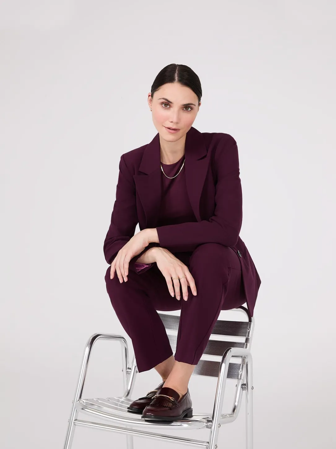 Notch Collar 2-Button Blazer