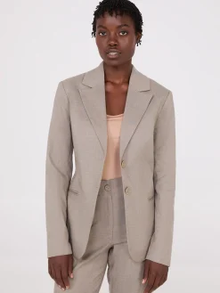 Notch Collar 2-Button Blazer